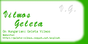 vilmos geleta business card
